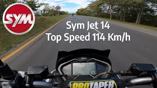 Sym Jet 14 en Carretera Top Speed 114 Km/h Parte 1