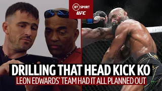 INCREDIBLE footage of Leon Edwards' team drilling THAT head kick KO | UFC 278 Usman v Edwards II
