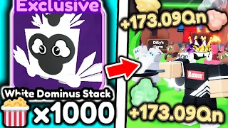 I Bought STRONGEST DOMINUS PETS and BEAT Roblox Popcorn Simulator..