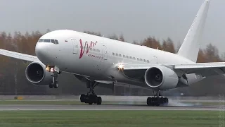 Vim Airlines Boeing 777-200ER neat landing in late autumn colors