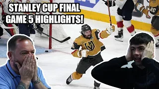 BRITISH FATHER AND SON REACTS! STANLEY CUP FINAL GAME 5 HIGHLIGHTS!