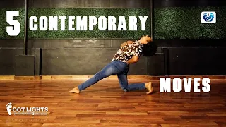 5 Contemporary Moves with madhu footlights - Beginner Tutorial
