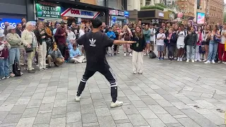 Japanese Buskers body movement on Leicester Square