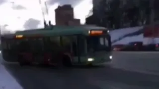 Дрифт троллейбуса в Минске