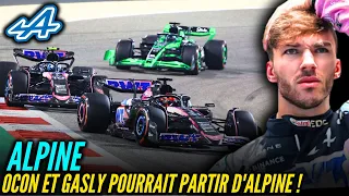 COUP DE TONNERRE CHEZ ALPINE : ESTEBAN OCON ET PIERRE GASLY POURRAIT PARTIR !