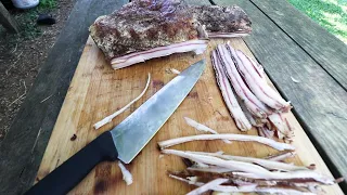 Trying REAL BACON For The First Time (from our farm) + abundant garden harvest