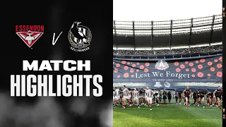 Anzac Day | Essendon v Collingwood Highlights | Round 6, 2022 | AFL