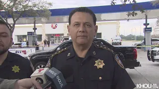 Sheriff: At least 50 shots fired when 2 men 'ambushed' at Houston-area gas station