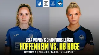 Hoffenheim vs. Køge | UEFA Women's Champions League Group Stage Matchday 1 Full Match