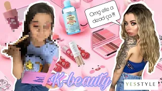 MA FILLE SE  MAQUILLE AVEC DU MAKE UP CORÉEN ET ELLE DEAD ÇA ! ( kbeauty yesstyle test)