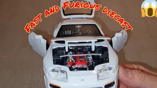 Open Jada Toys FAST AND FURIOUS 1/24 scale diecast "UNBOXING " Brian's Toyota Supra