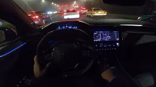 2022 Peugeot 308 SW [1.6 Hybrid, 225 HP] POV Driving at NIGHT #40 CARiNIK