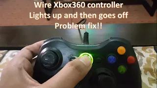 xbox360 controller not working (lights up and then goes off) fix