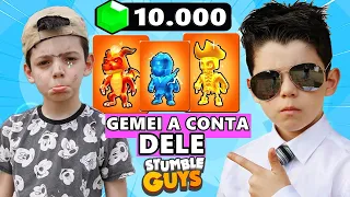 SURPREENDI O MENINO POBRE NO STUMBLE GUYS GEMEI A CONTA DELE GIRO DA SORTE - Piero Start Games