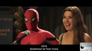 Evolution of spiderman in movies 1978-2019