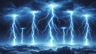 BEAT INSOMNIA 3 Minute Sleep Soundly With Heavy Rain Sound & Powerful Thunderstorm