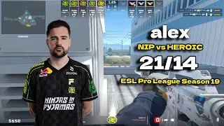 CS2 POV NIP alex (21/14) vs HEROIC (Nuke) @ ESL Pro League Season 19