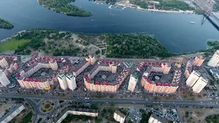 Оболонь - Петровка с высоты 2017 съемка дроном