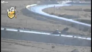 FSA tank hunter gets a hit on SAA T-62, with 9M113 ATGM: Qalamoun (Sept 11th,'13)