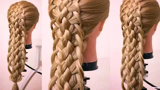 Многопрядная коса  Подробный видео урок  Hair tutorial Braid