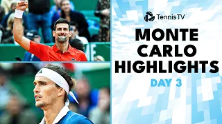 Wawrinka vs De Minaur; Djokovic, Zverev, Hurkacz & More Feature | Monte-Carlo 2024 Highlights Day 3