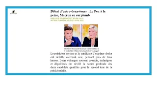 "Le débat entre Emmanuel Macron et Marine Le Pen, un grand moment de dépolitisation" • FRANCE 24