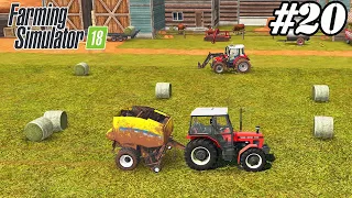 FS 18 COW FARM. Timelapse # 20. Selling beets. New trailer. Baling hay.