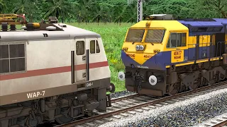 WDG4D Rescue WAP7 GARIB RATH Express | BUMPY RAILROAD | Train Simulator | Railworks 3 | NTG GAMING