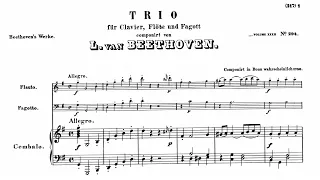 Ludwig van Beethoven: Trio for Flute, Bassoon, and Piano, WoO37 (1786)