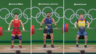 Rio Olympics 2016 | 3 lifters @ 217kg Clean and Jerk | 85kg bw