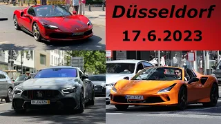 Carspotting Highlights Dusseldorf 17.6.2023!(Brabus Rocket 900, 296 GTS, F8, AMG-GTR PRO...)