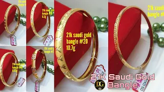 21K Saudi Gold Bangle with weight & price @ Dynamixs GOLD