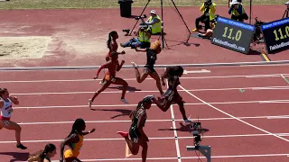 Women's 100m invitational Elite. 2024 Mt. Sac relays