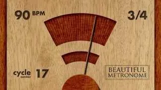 90 BPM 3/4 Wood Metronome HD