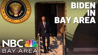 President Biden arrives in Bay Area to attend campaign receptions