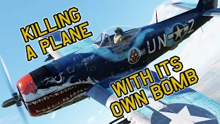 KILLING A PLANE WITH ITS OWN BOMB - P-47M-1-RE in War Thunder - OddBawZ