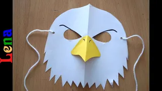 Adler Maske basteln 🦅 how to make eagle mask 🦅 как сделать маску орла из бумаги
