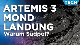 Die NASA Artemis 3 Mondlandung am Südpol mit dem SpaceX Starship | Wassereis, Ressourcen und China