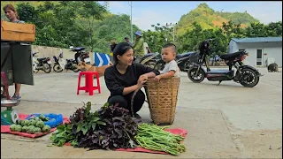 Harvest Vegetable Garden After 30 Days of Care || Life of a 17 year old single mother || Ly Tieu Nu