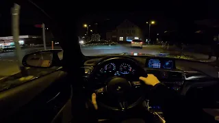 FROZEN SILVER BMW M3 F80 LCI | MPERFORMANCE Exhaust - POV Night Drive