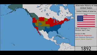 Alternate history of usa (1776 - 2017) by coltania mapping