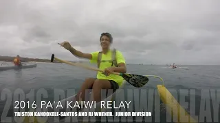 Pa’a Hawaii Kaiwi Channel Relay 2016 Junior boys relay @tRiStOn808allday and Rj Whener…