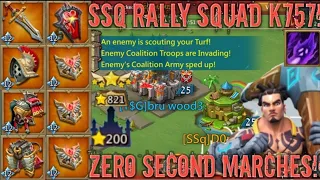 lords mobile: MYTHIC RALLY TRAP VS SSQ RALLY SQUAD! INSTANT HIT 2000% RALLY MARCHES INCOMING! 🔥 🔥 🔥