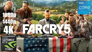 Far Cry 5 RTX 3060 & i5 10400F Gaming Benchmark 1080p/1440p/4K ULTRA