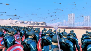 100 Captain America VS 20.000 Archers - Ultimate Epic Battle Simulator UEBS