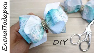 🎀 БАНТ ИЗ ЛЕНТ 🎀 DIY Ribbon Bows / мастер-класс ЕленаПодарки