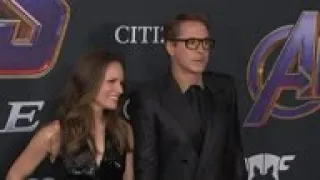 Downey Jr. and co-stars hit 'Endgame' red carpet