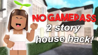 NO GAMEPASS 2 STORY HOUSE BUILD HACK! | Roblox Bloxburg 2020