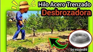 HILO de ACERO Trenzado (DESBROZADORA) ¿Mejor o Peor que el Nylon? ¿Duración? by mixim89