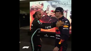 Max Verstappen and Lewis Hamilton hug after the title decider...